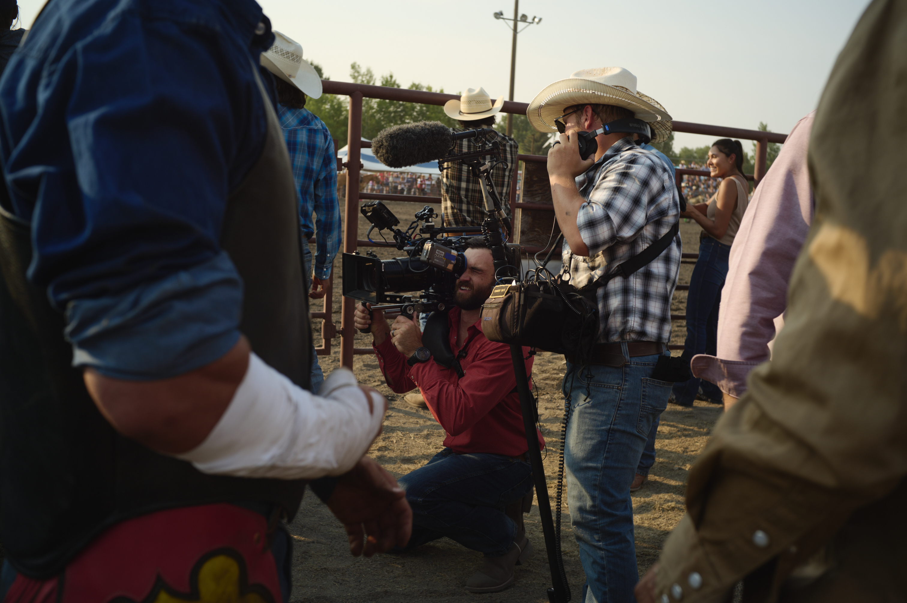 George Ballenger on the set of Broke (2025)